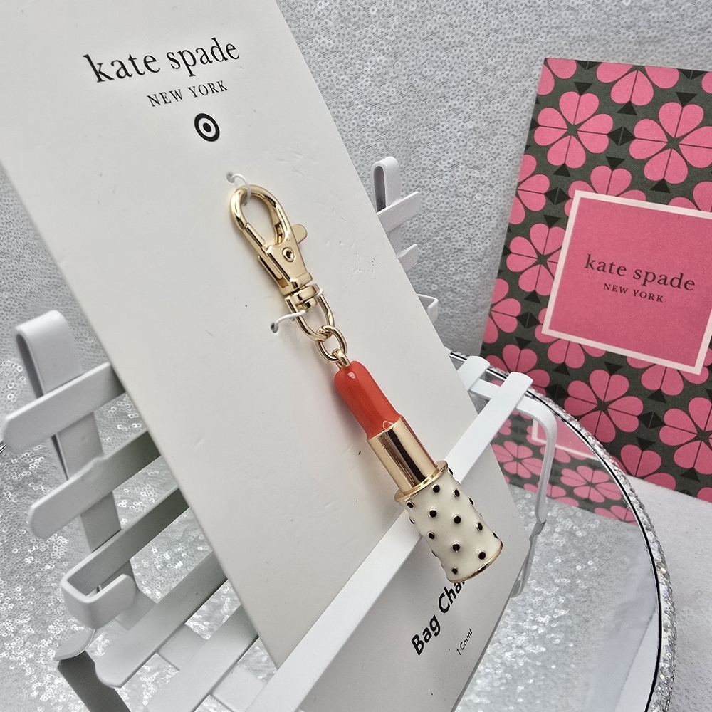 Lipstick Bag Charm Key Chain Kate Spade x Target Spring Party Limited Edition - Picture 4 of 9